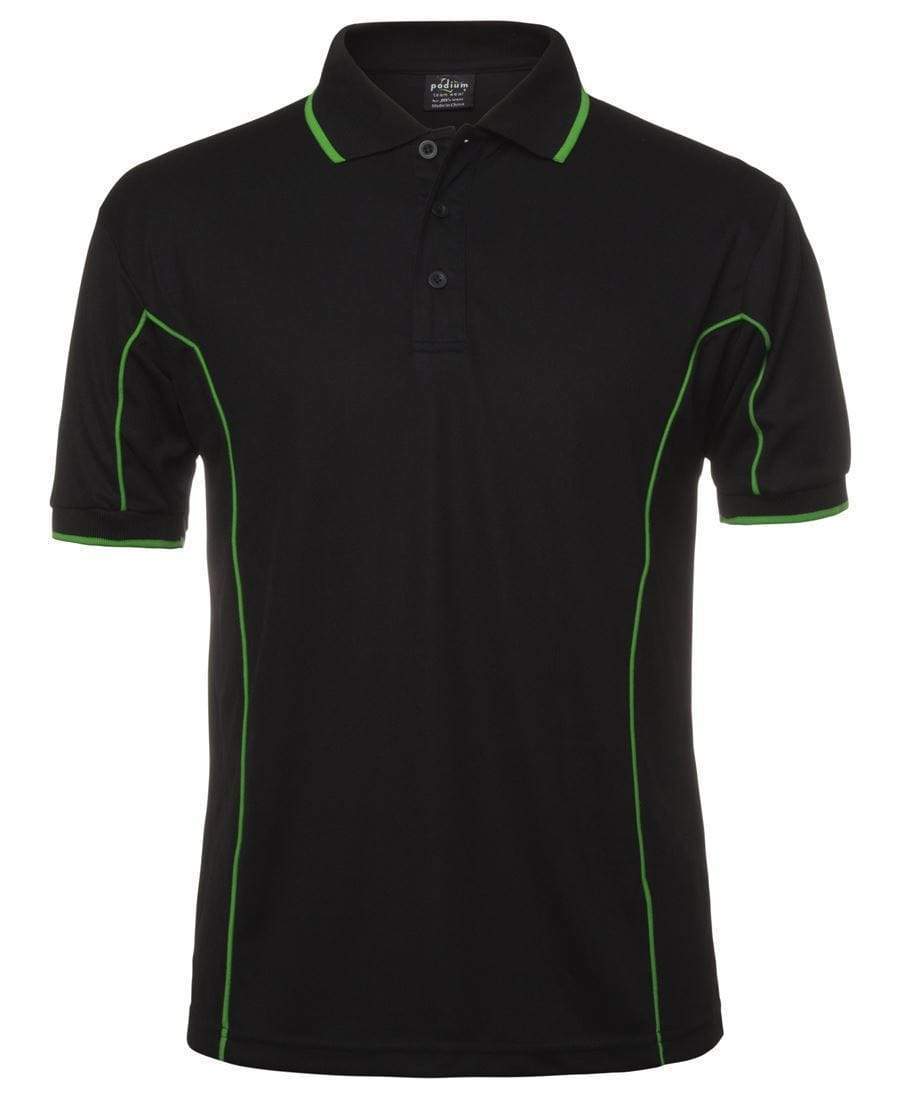 Jb's Wear Casual Wear Black/Pea Green / S JB'S Short Sleeve Piping Polo 7PIP